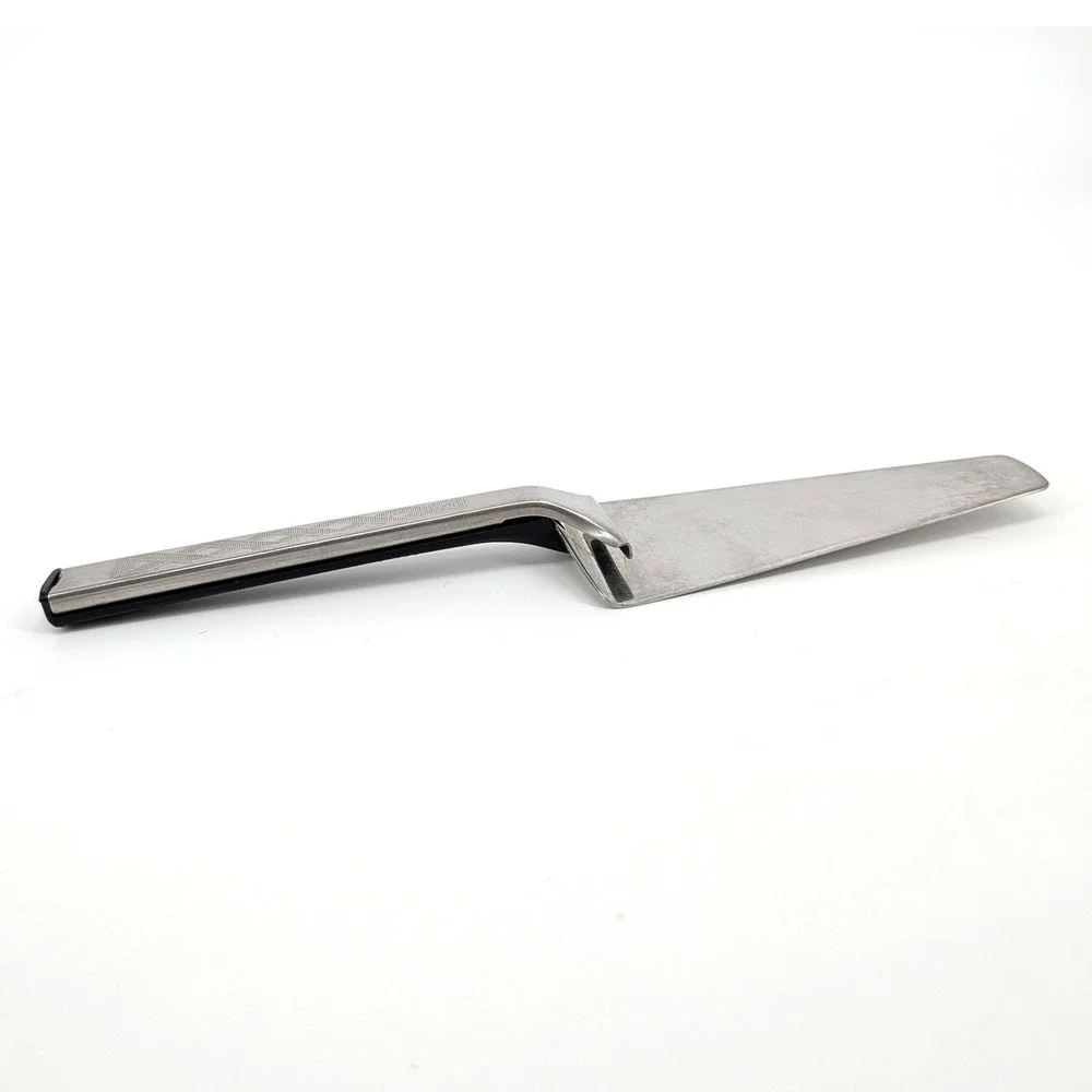 Piazza Effepi Italy Stainless Steel Cake Server Vintage Geometric Etched 10